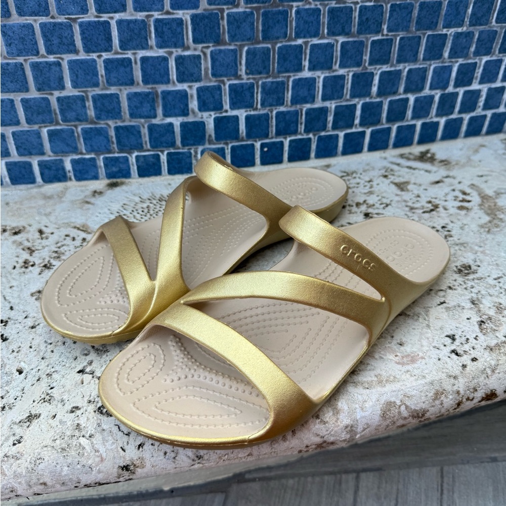 Crocs Women's Kadee II Metallic Slide Sandals size 10 W